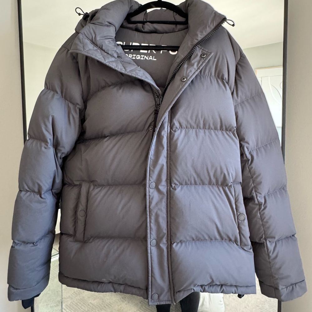 Aritzia Super Puff Coal Grey